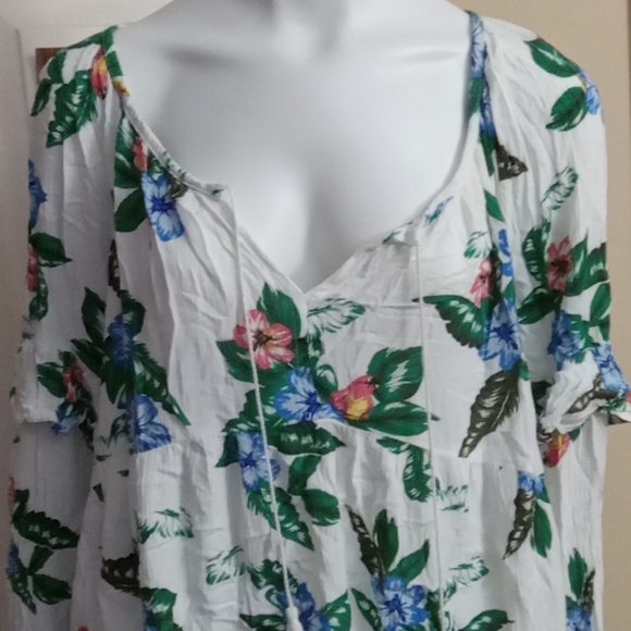 Gauze tropical baby doll top - Picture 2 of 5